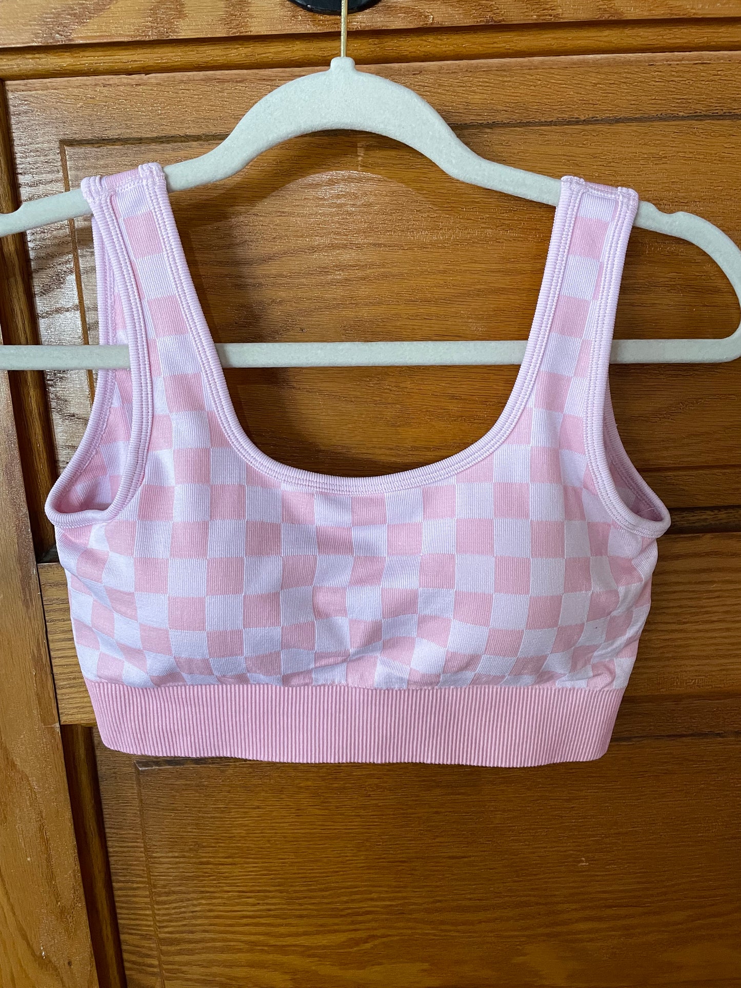 Checker Bra - Pink & White