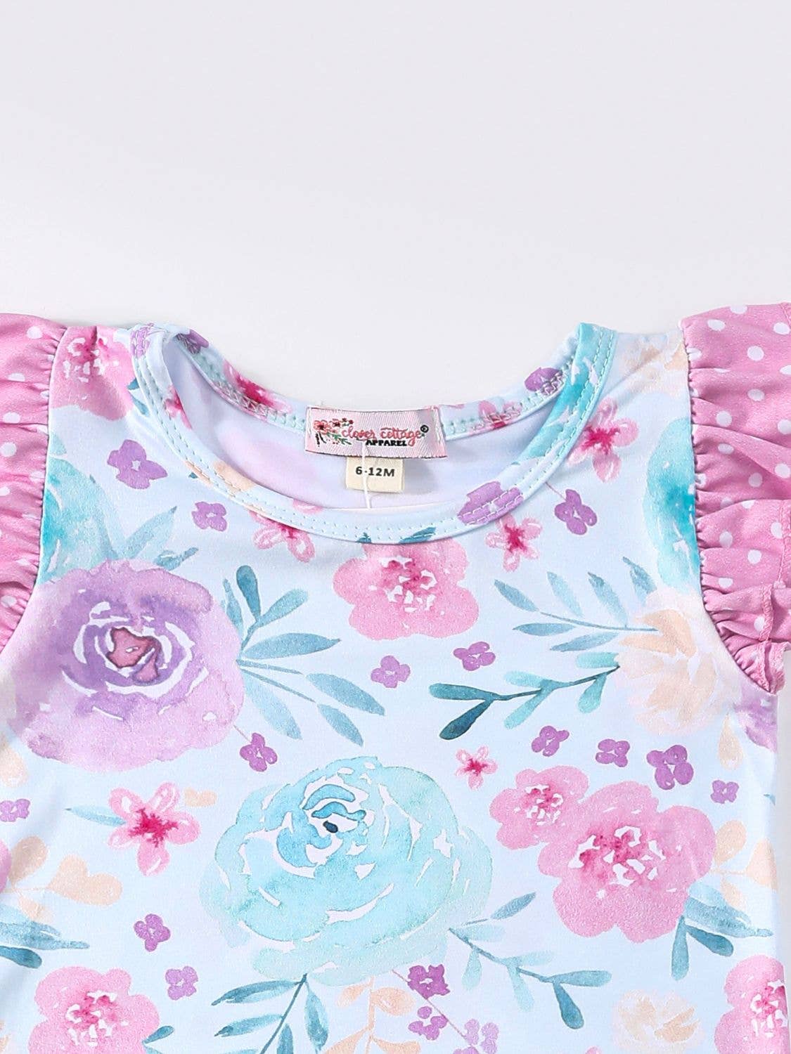 Pink Floral Baby Romper