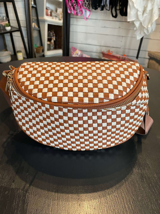 Brown Checker Purse