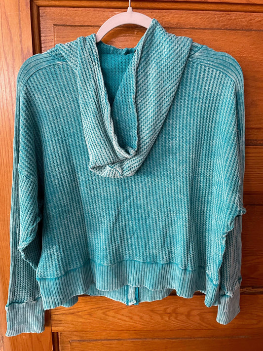 Acid Washed Jacket - Teal