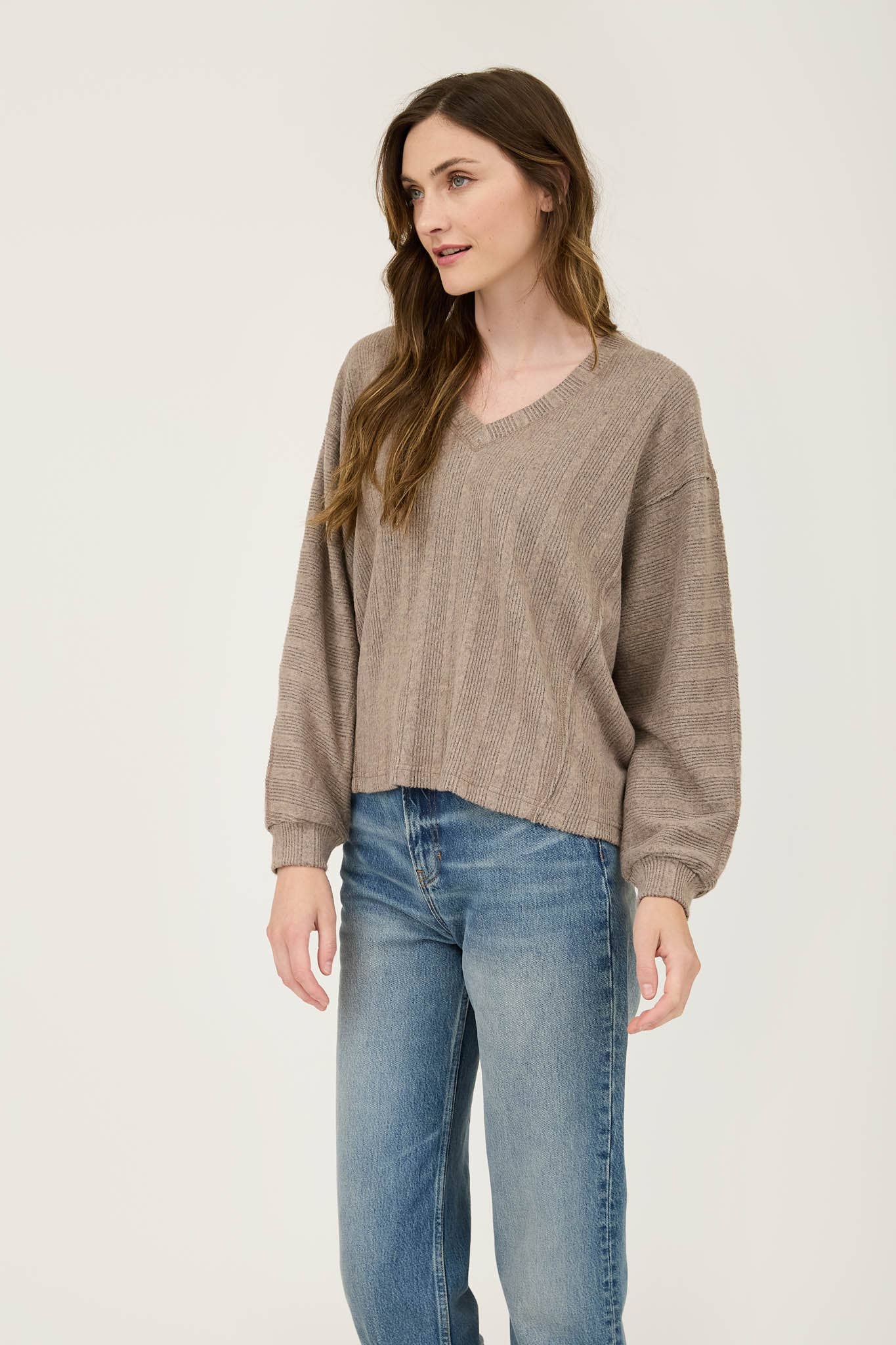 Taupe Knit Top