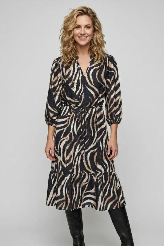 Linique Abstract Midi Dress