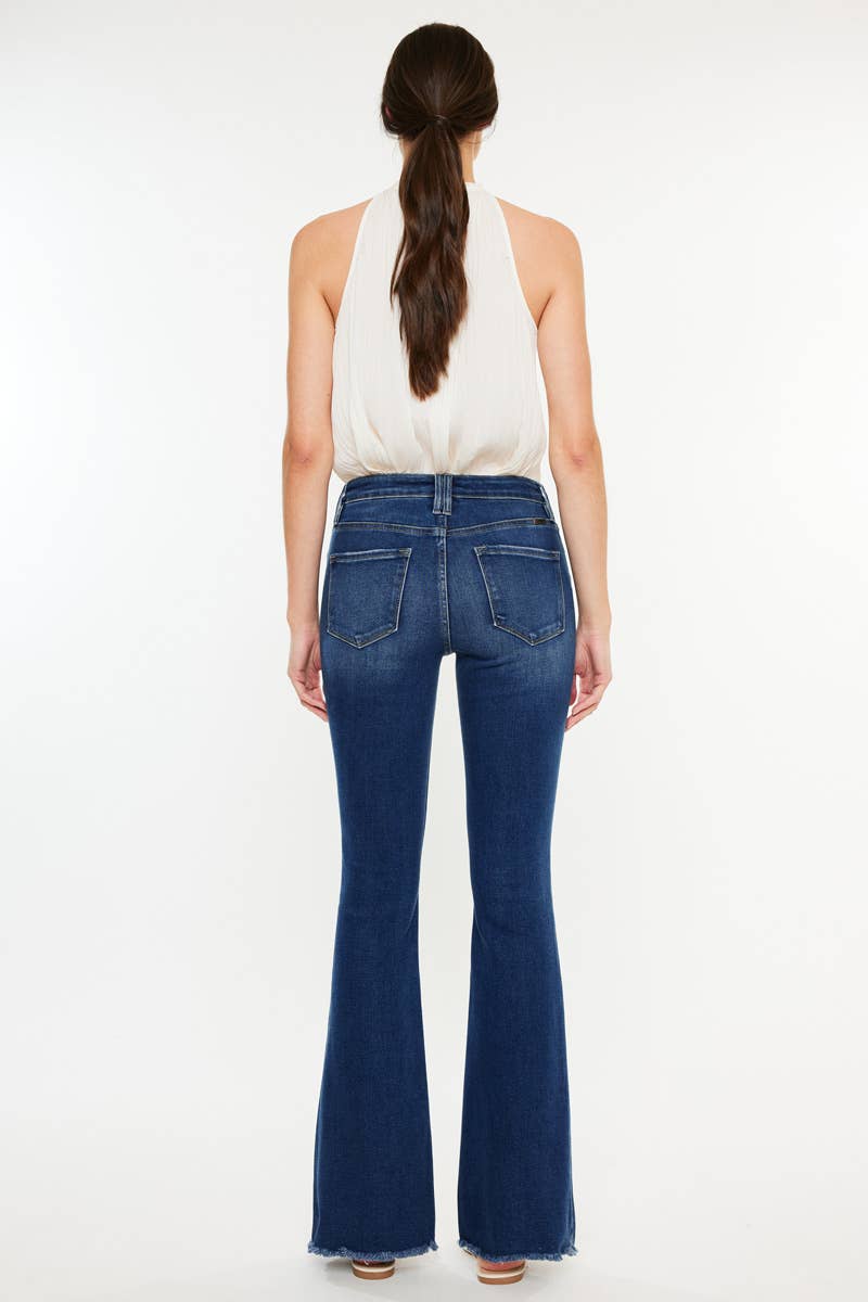 Mid Rise Bootcut Raw Hem
