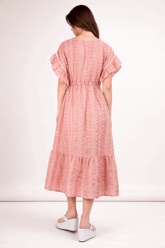 Embroidered Midi Dress