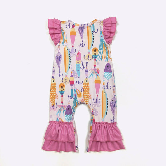 Pink Fishing Lure Romper