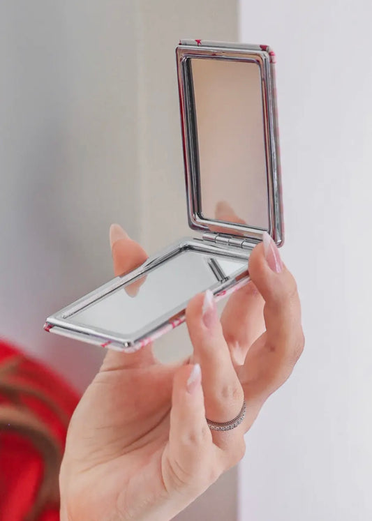 Compact Mirror - Twirls & Bows