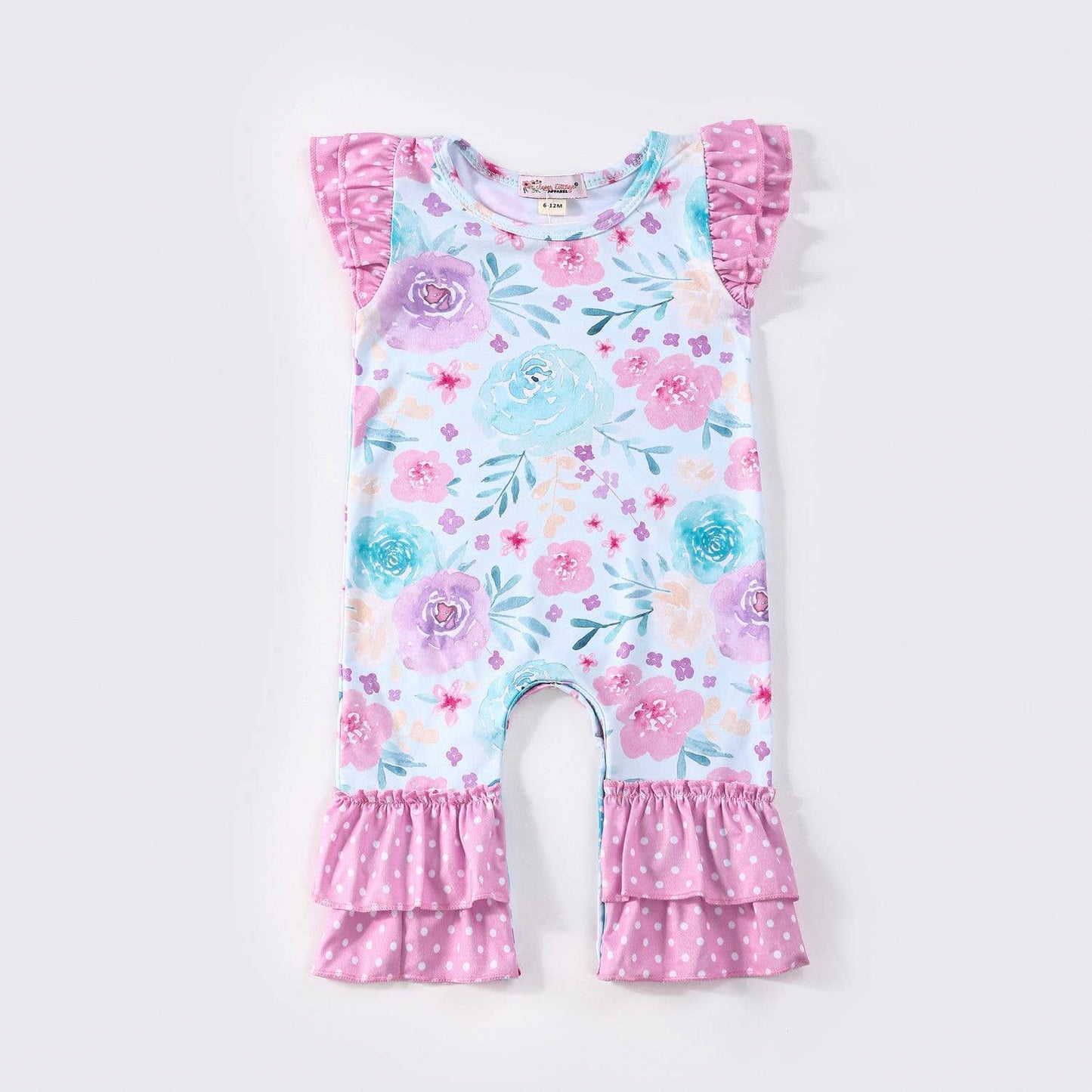 Pink Floral Baby Romper