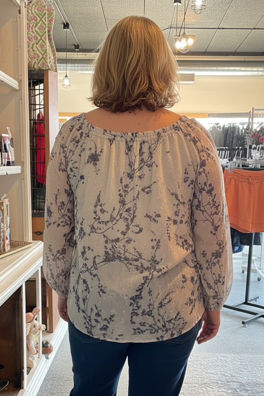 Floral Eyelet Blouse