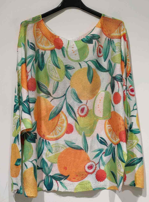 Citrus Fruits Italian Sweater