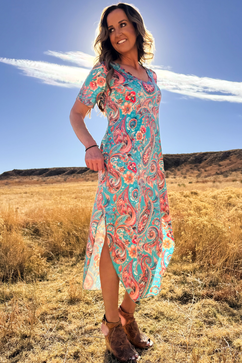 Willow Paisley Maxi Dress