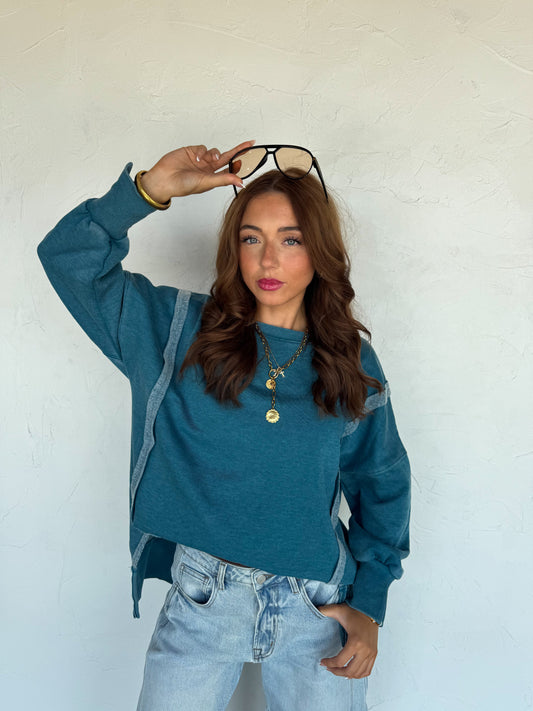 Teal Blue sweatshirt