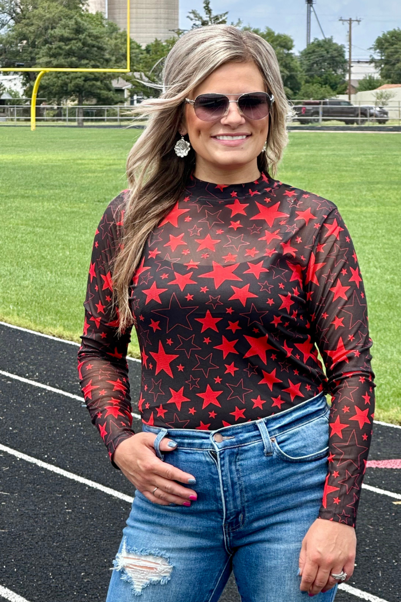 Go Team Go Red Mesh