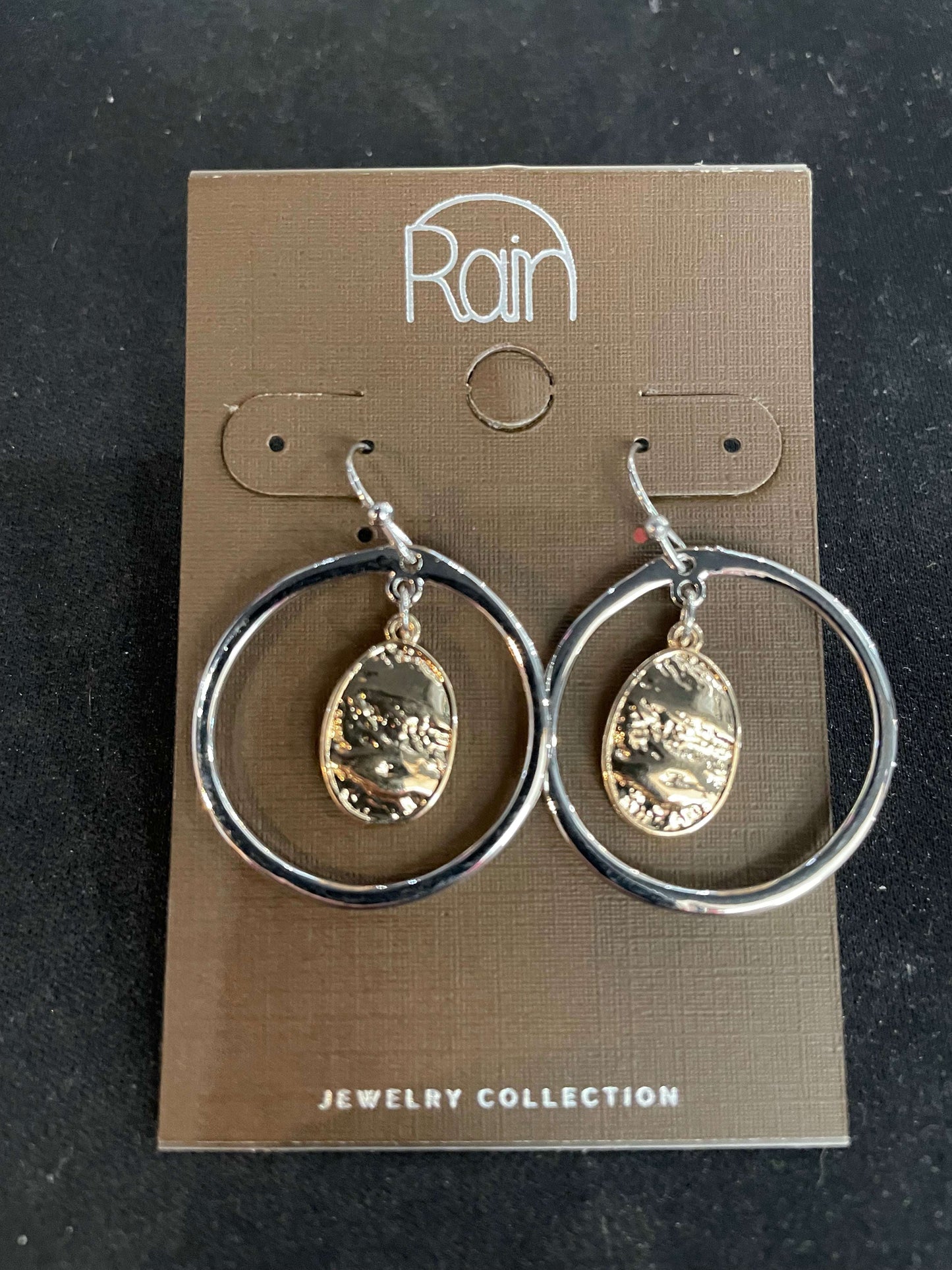 Textured Drop in Silver Hoop - Style Junkie Boutique