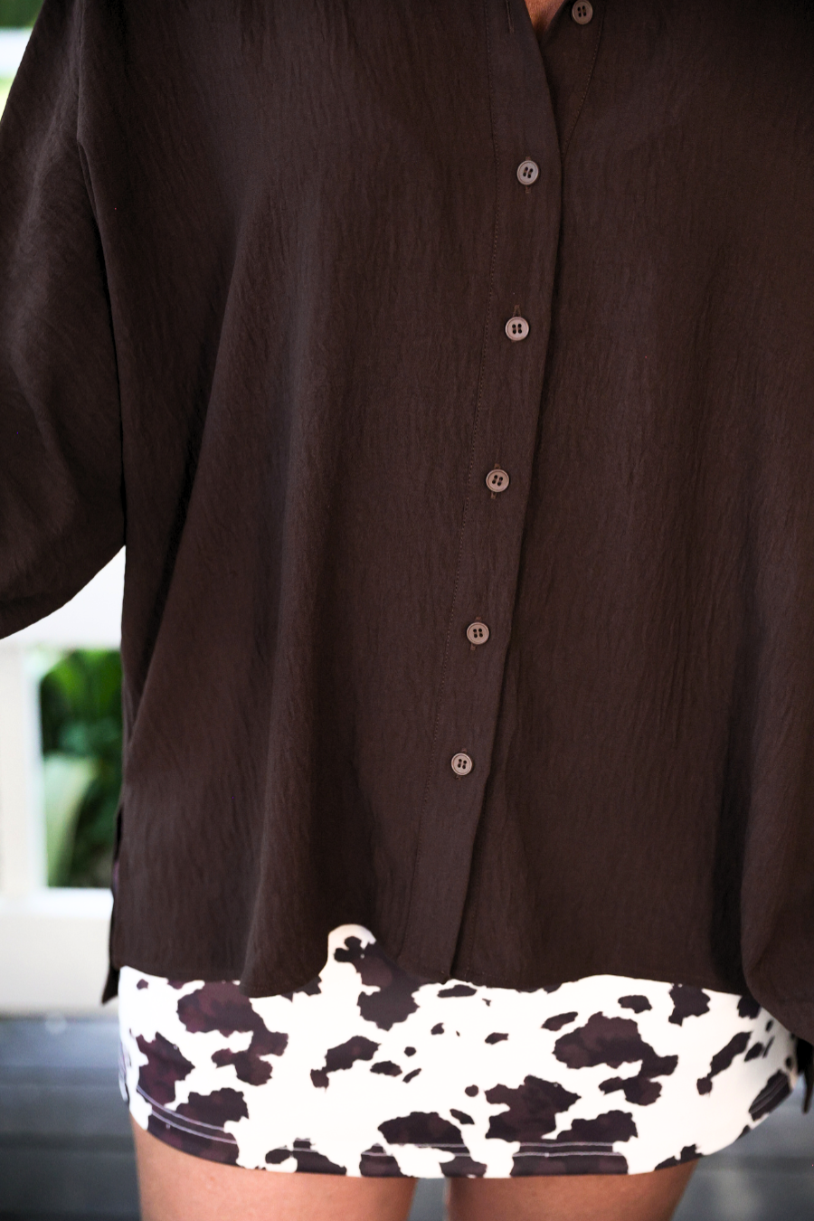 Jess Lea Chocolate Button Up Blouse
