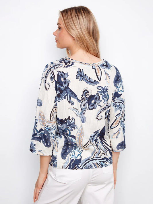 Paisley Dolman Sleeve Blouse