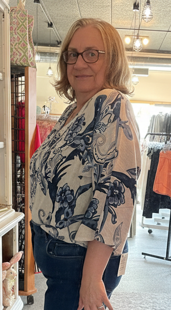 Paisley Dolman Sleeve Blouse