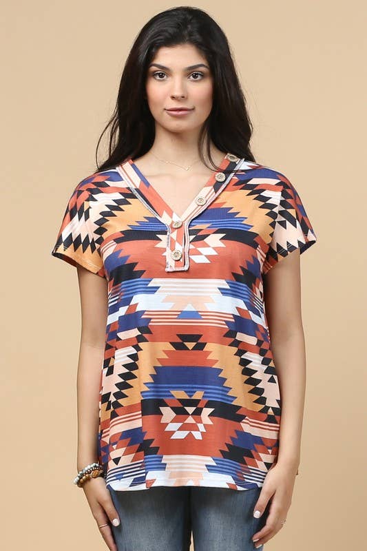 Aztec Top - Brick