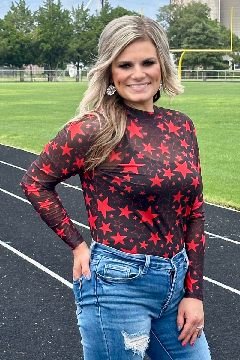 Go Team Go Red Mesh