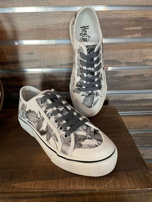 Corkys Floral Waiting List sneaker in lace-up style with cushioned footbed, shown in a casual everyday design for all-day comfort and versatility