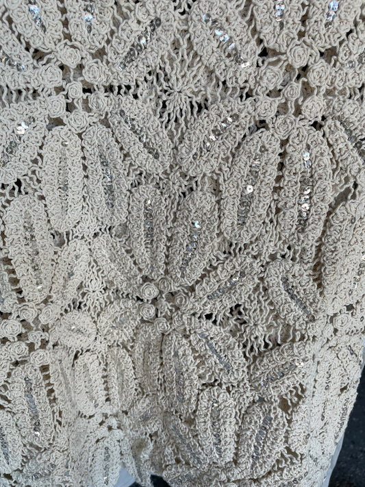 Sequin Crochet Tank Top