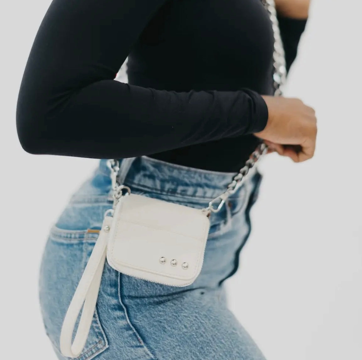 Wallet Chain Bag - White