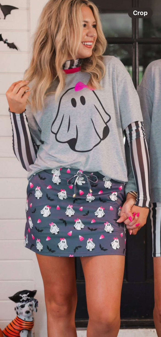 halloween skort with ghost design