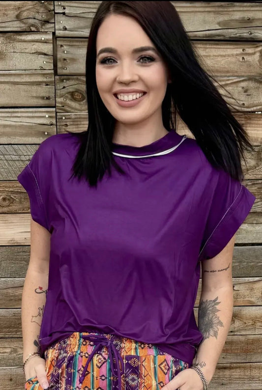 Purple Essential Stretchy Top