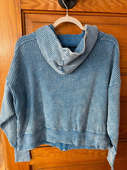 Acid Washed Jacket - Ocean Blue