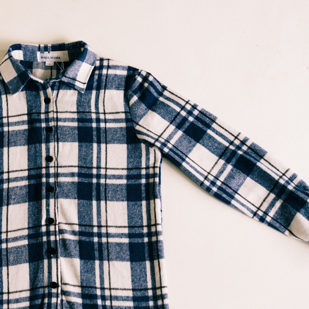 Mommy & Me Navy Plaid Flannel