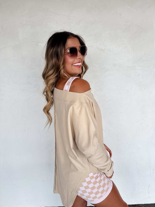 Tan oversize sweatshirt