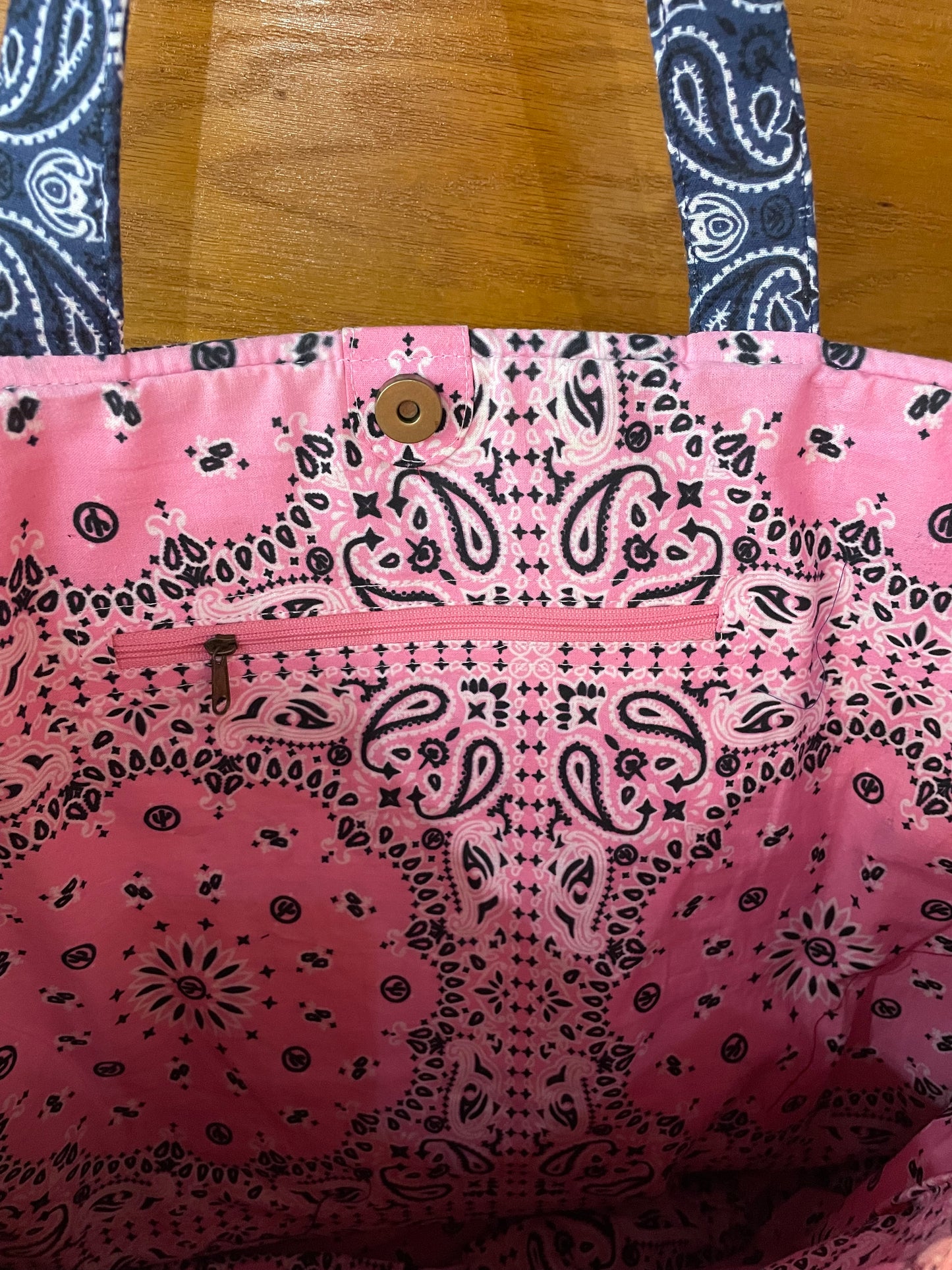 Blue Paisley Tote
