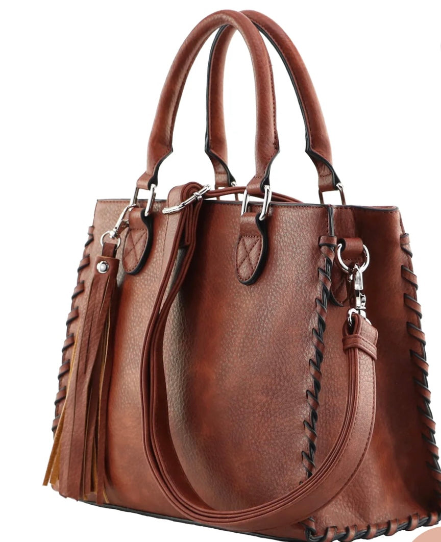 Conceal Carry Ann Satchel - Mahogany