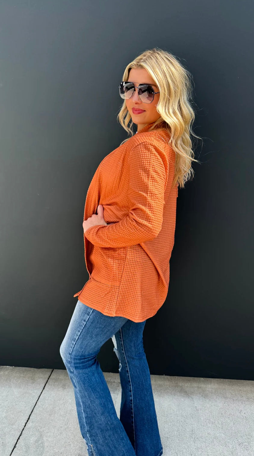 Rusty Orange Lola Cardigan