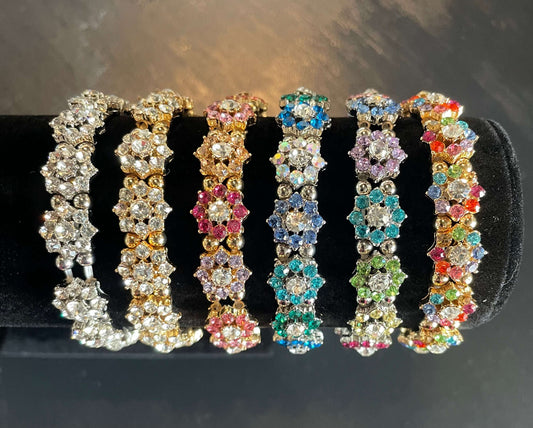 Crystal Flower Stretch Bracelet - Style Junkie Boutique