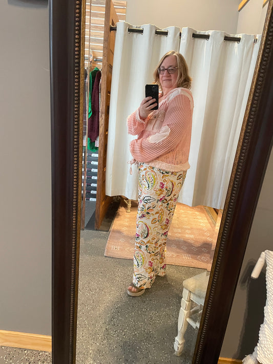 Paisley Wide Leg Pant