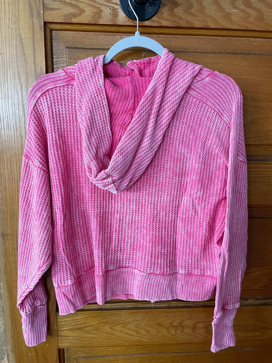 Acid Washed Jacket - Fuchsia