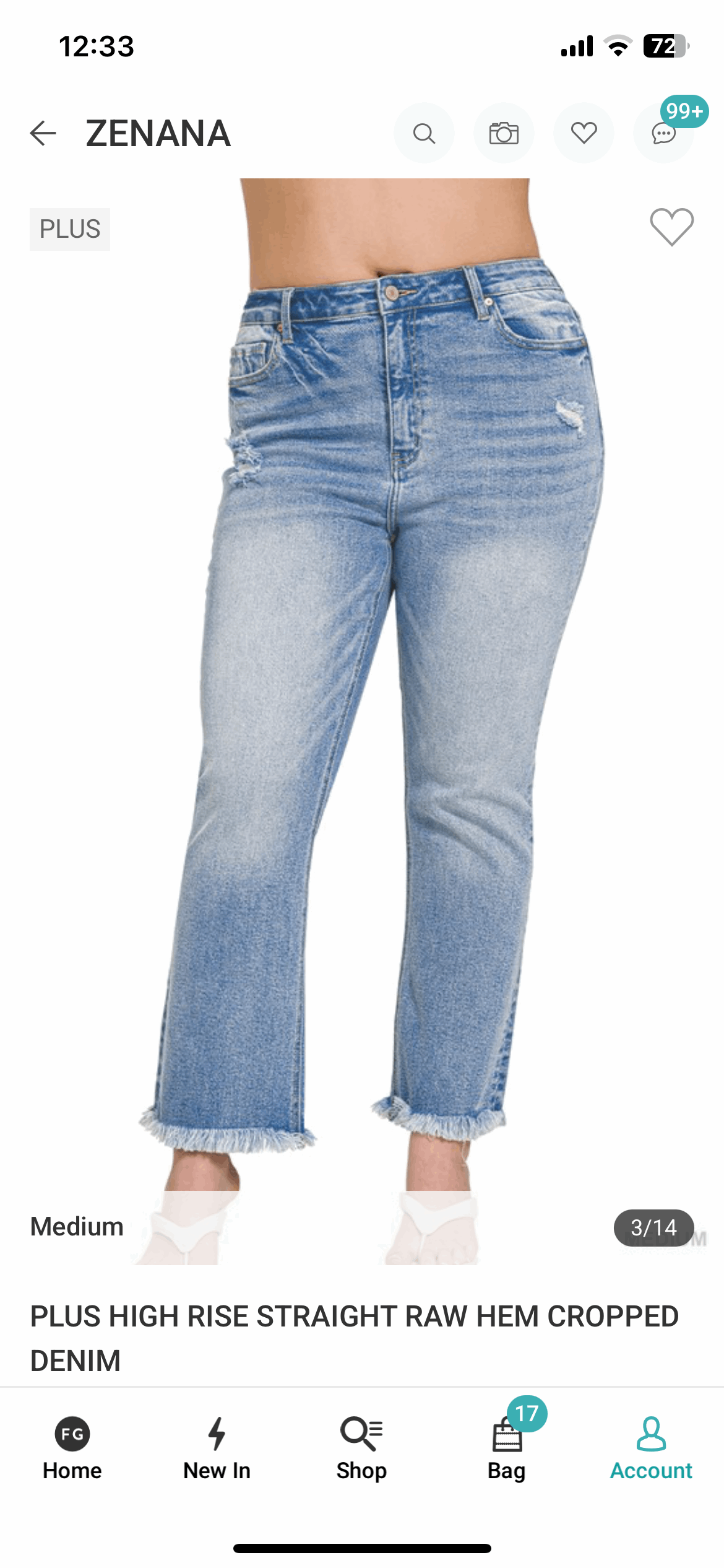 Cropped Raw Hem