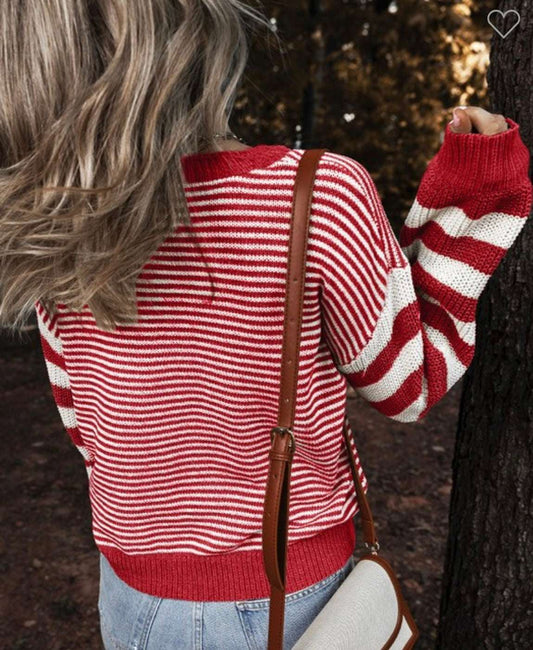 Red Striped Sweater