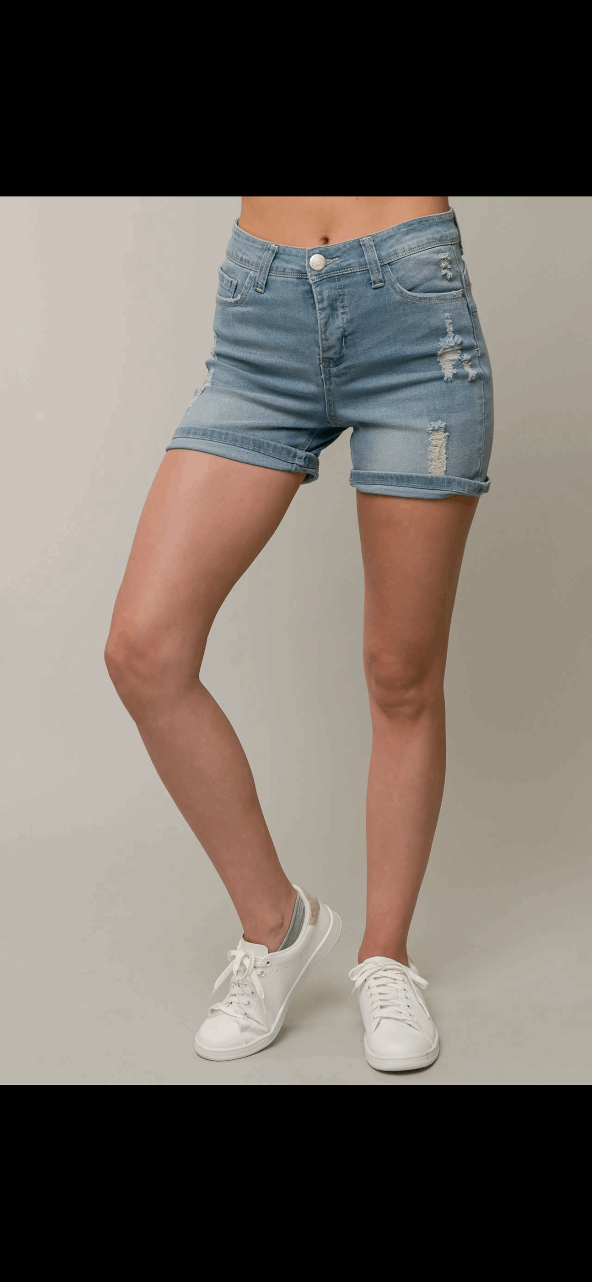 Medium Wash Denim Short - Style Junkie Boutique
