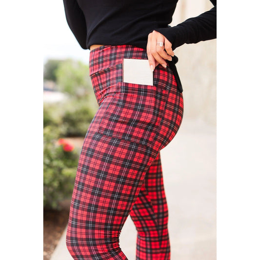 Red Plaid Leggings
