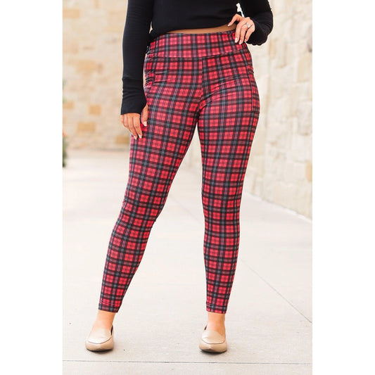 Red Plaid Leggings