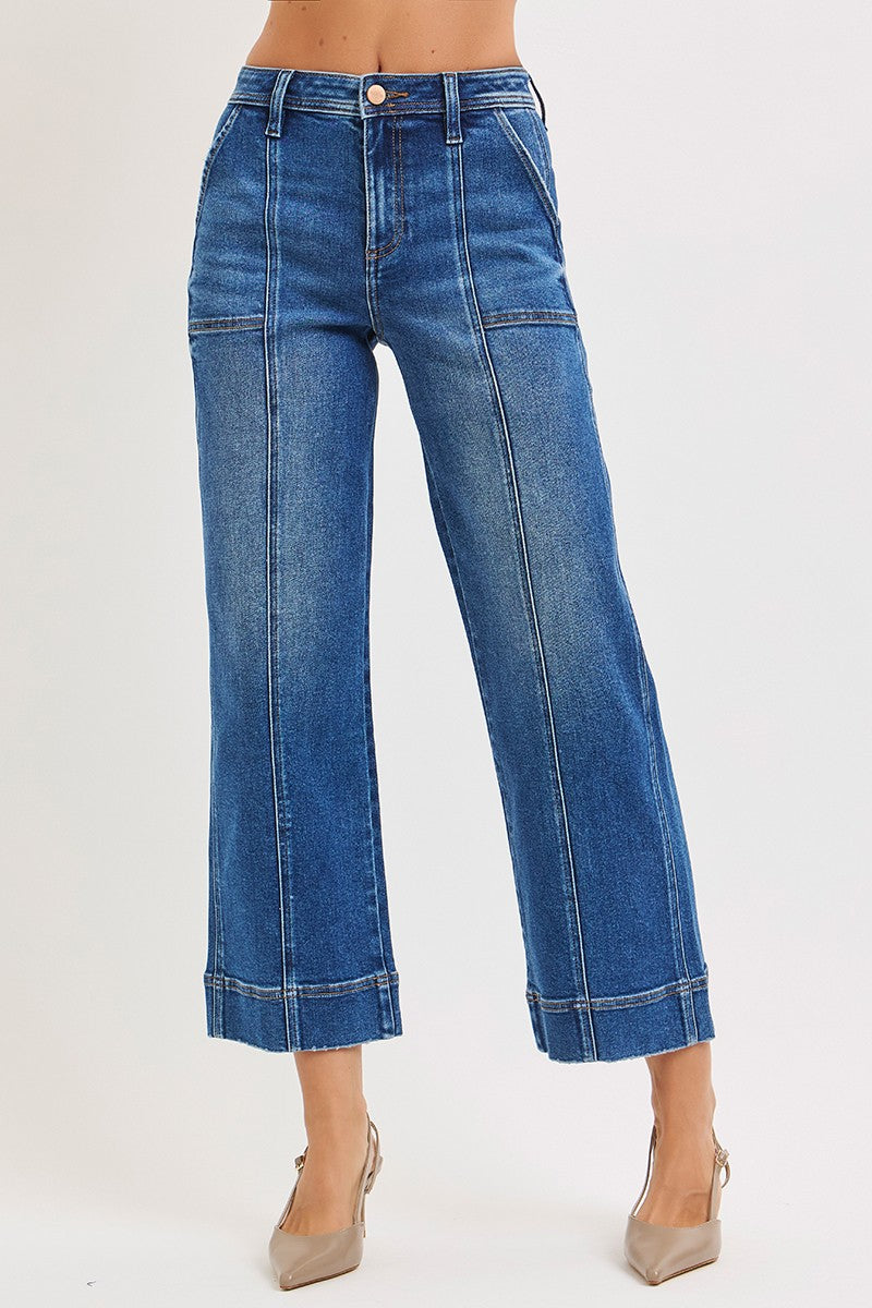 Risen cropped straight jean