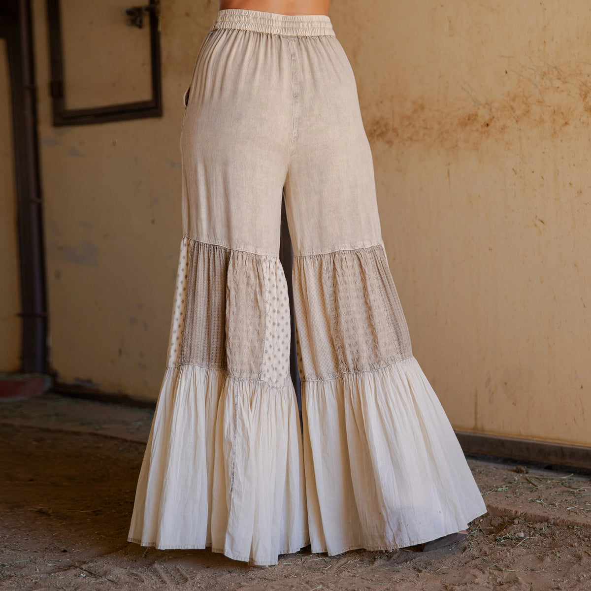 Tiered Wide Leg Pants