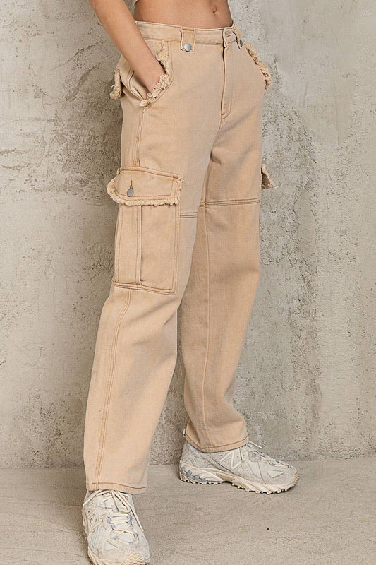 POL Beige Cargo Pants