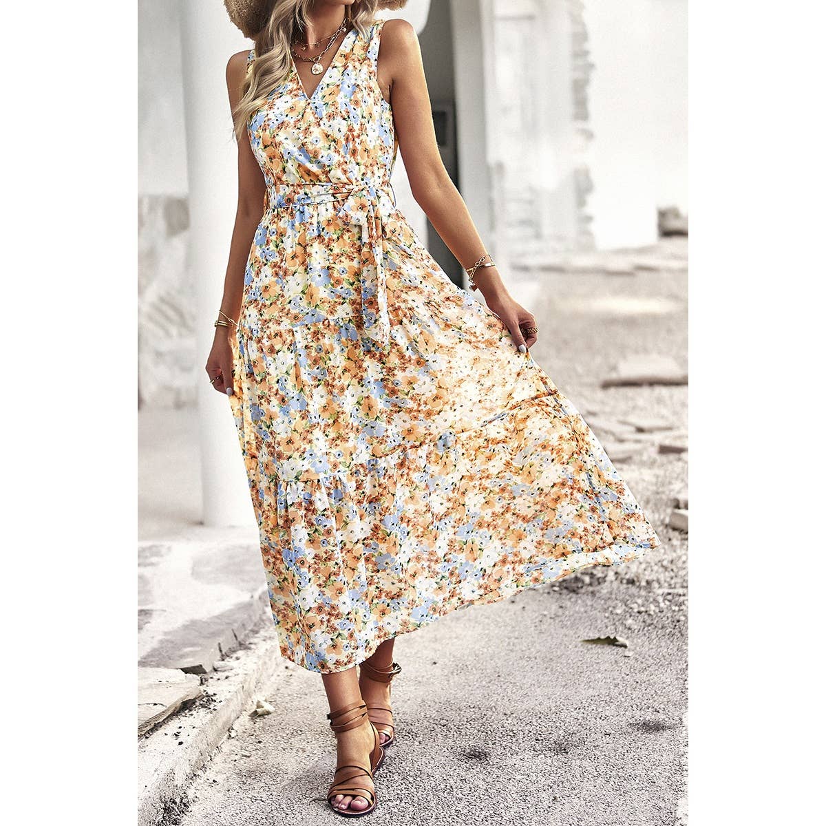 Yellow Floral Dress