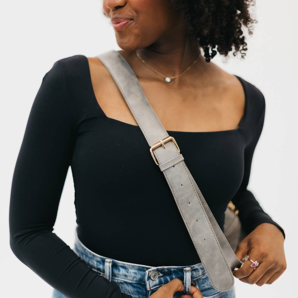 Pretty Simple - Waverly Woven Sling Bag (Free Strap Extender!) - Black