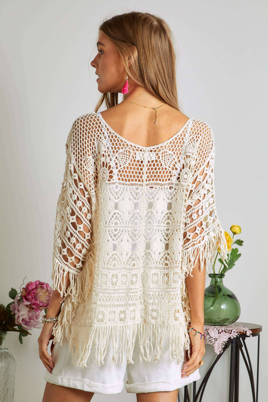 Fringe Hem Crochet Top
