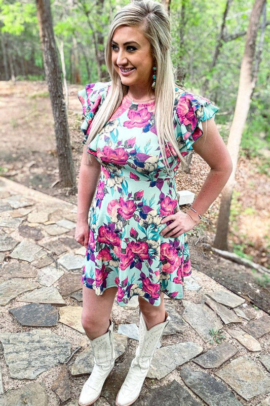 Blooming Floral Midi Dress