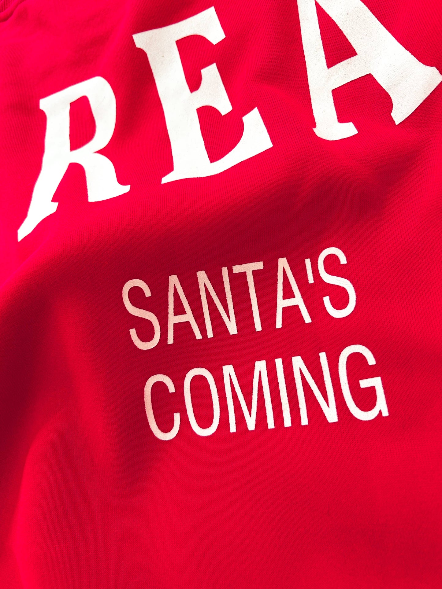 Girl Code Couture - PRE ORDER Santa’s Coming Graphic Scuba Oversized Sweatshirt - M