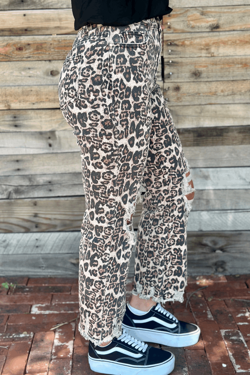 Hear Me Roar Leopard Jeans
